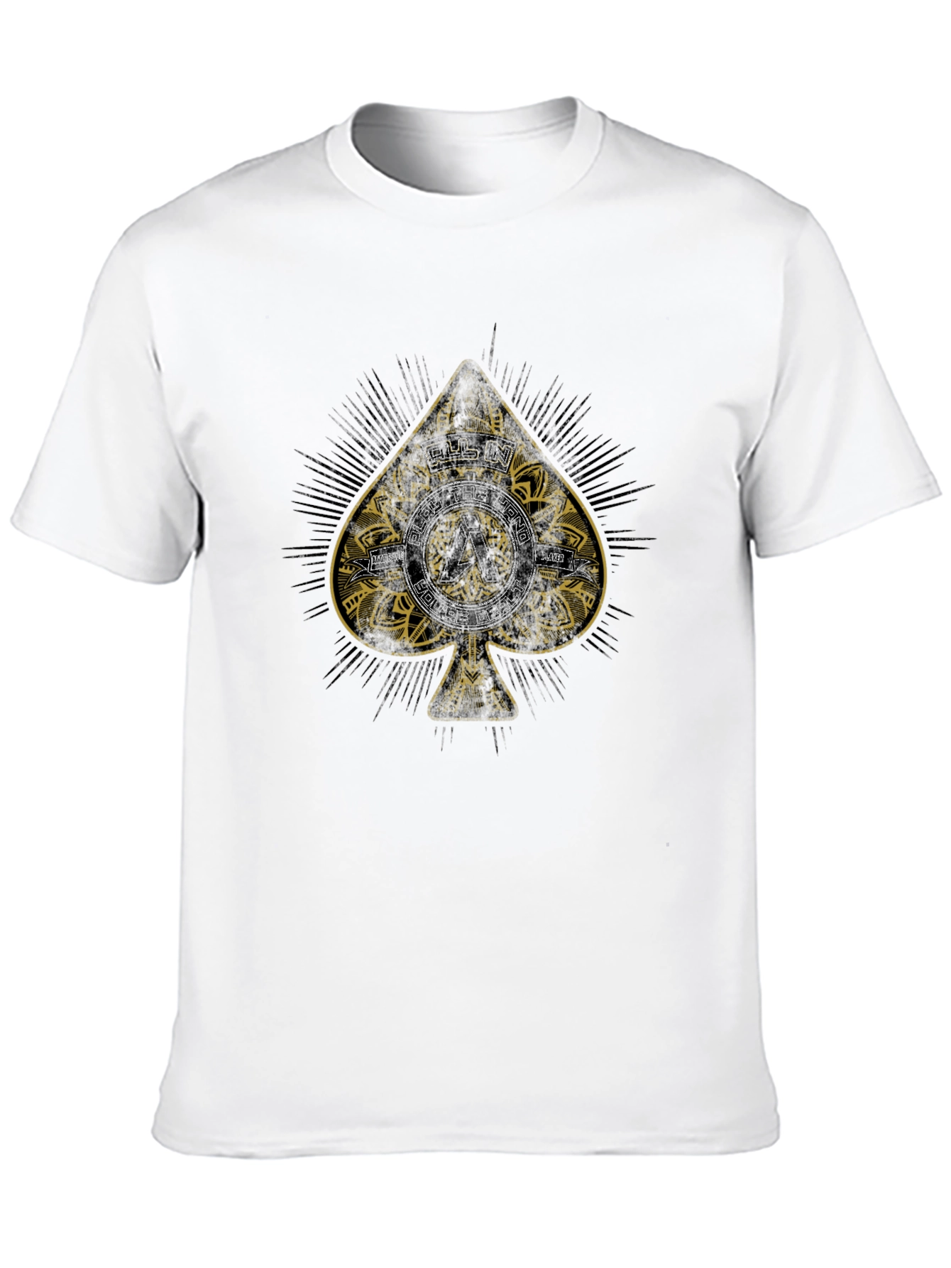 Ace Spade Poker T-Shirt - All In Hand Design
