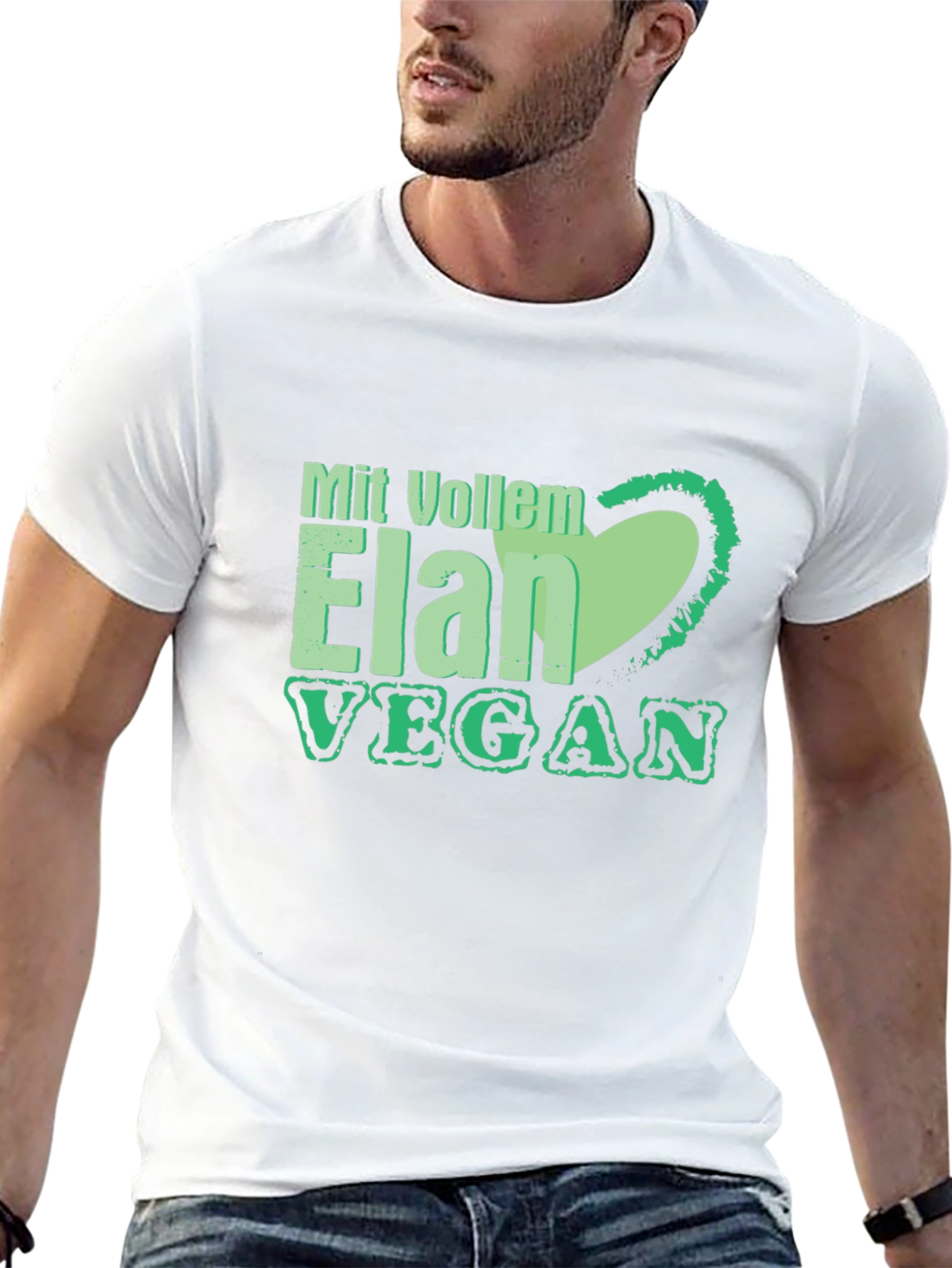 Vegan Elan T-Shirt: Green Heart