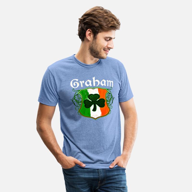 Graham Irish Surname Ireland Flag Shield Shamrock