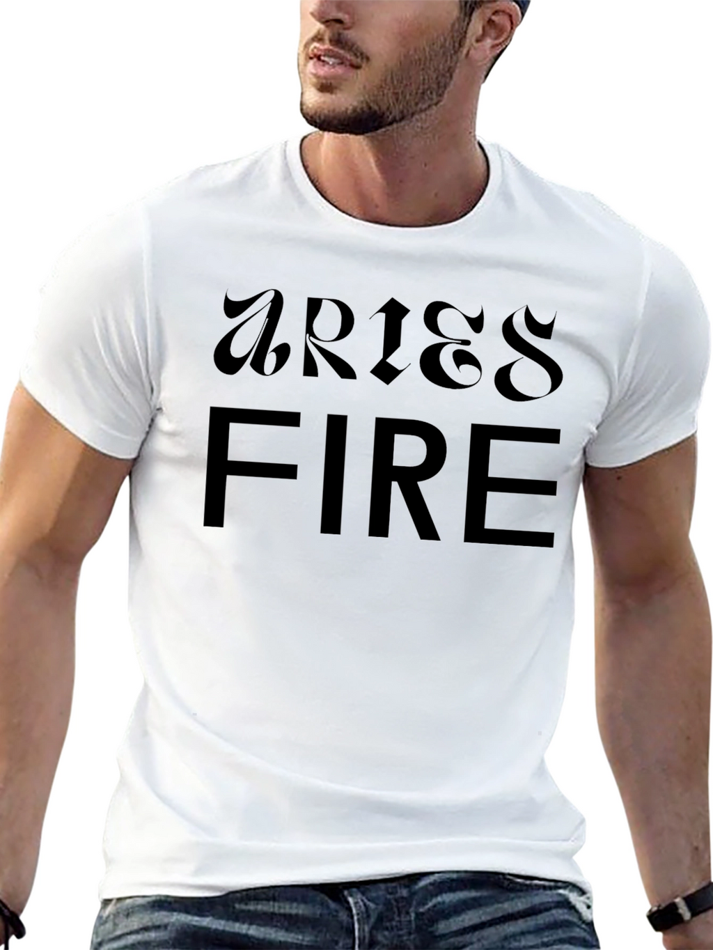 Aries Fire Zodiac Black T-Shirt