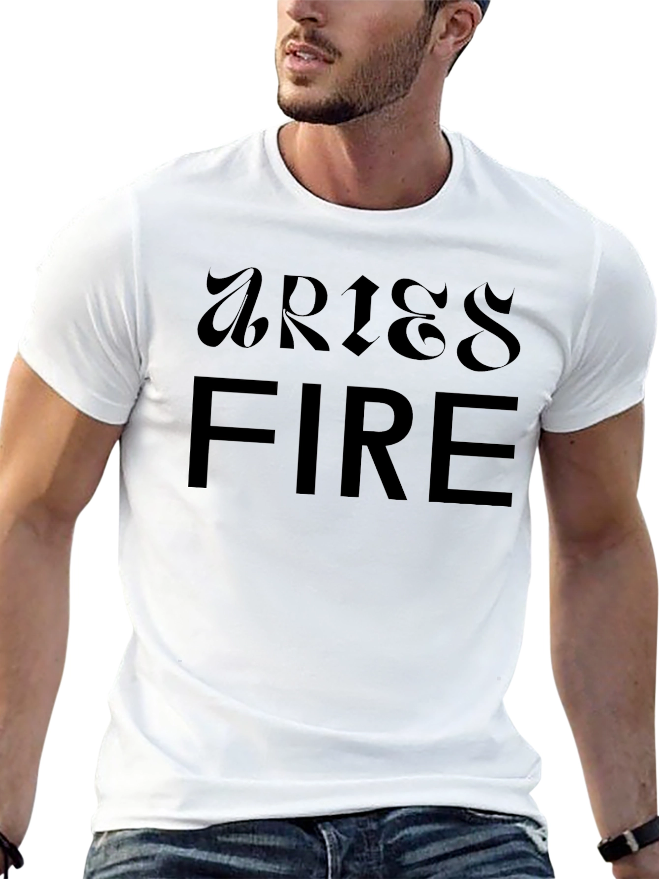Aries Fire Zodiac Black T-Shirt