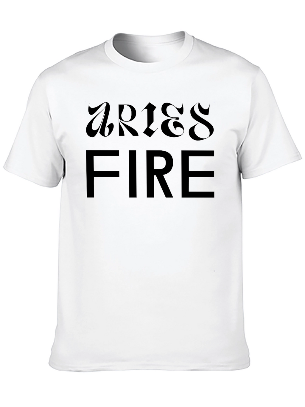 Aries Fire Zodiac Black T-Shirt
