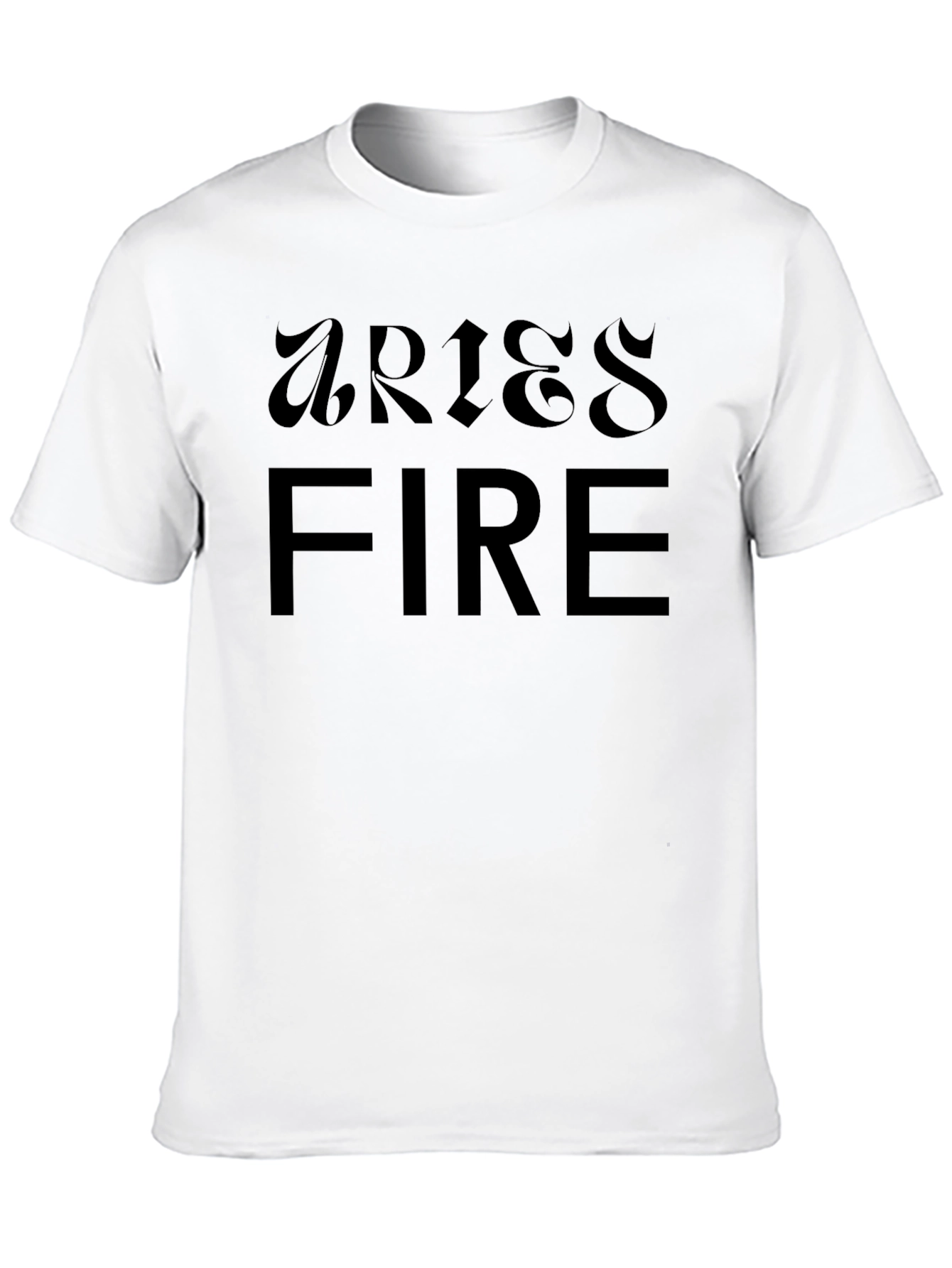 Aries Fire Zodiac Black T-Shirt