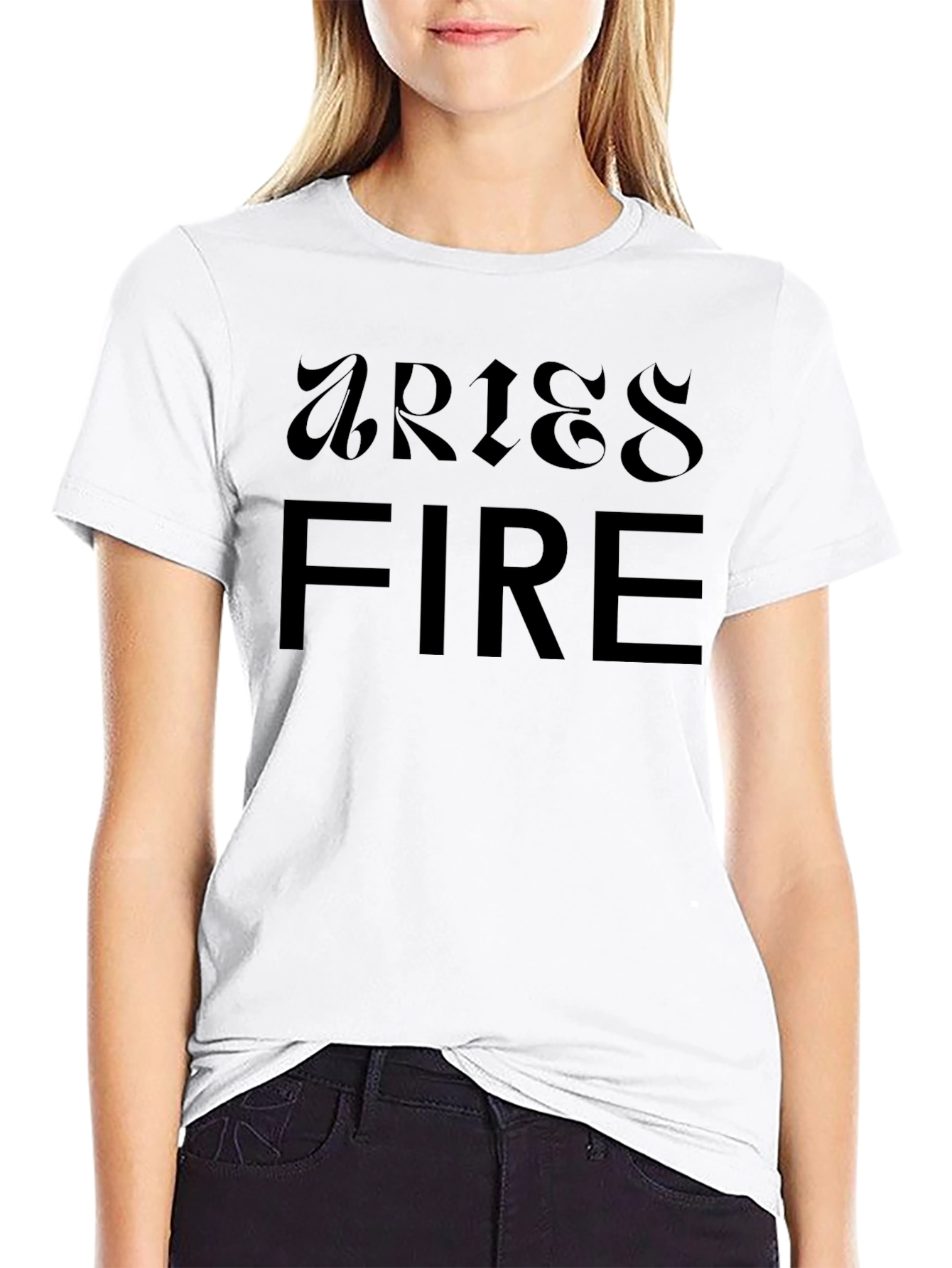 Aries Fire Zodiac Black T-Shirt
