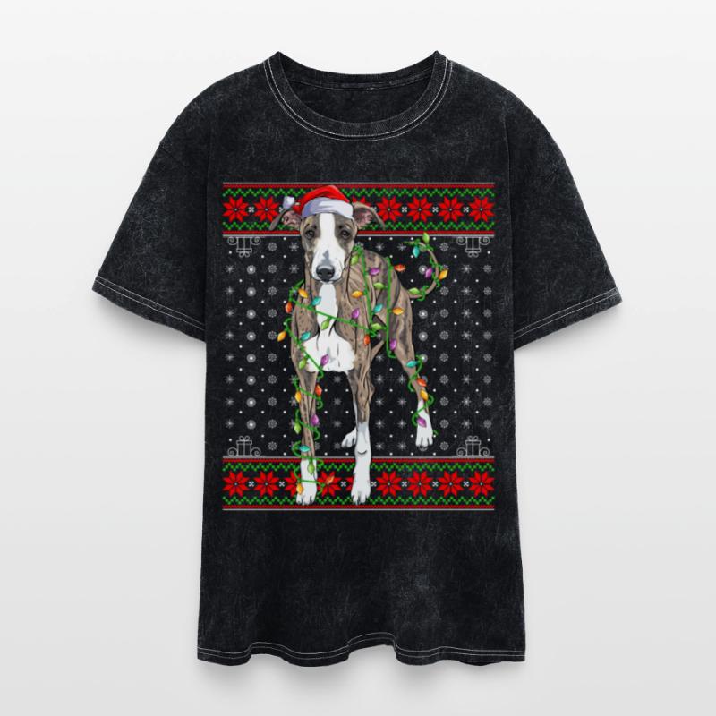Greyhound Dog Ugly Christmas Lights