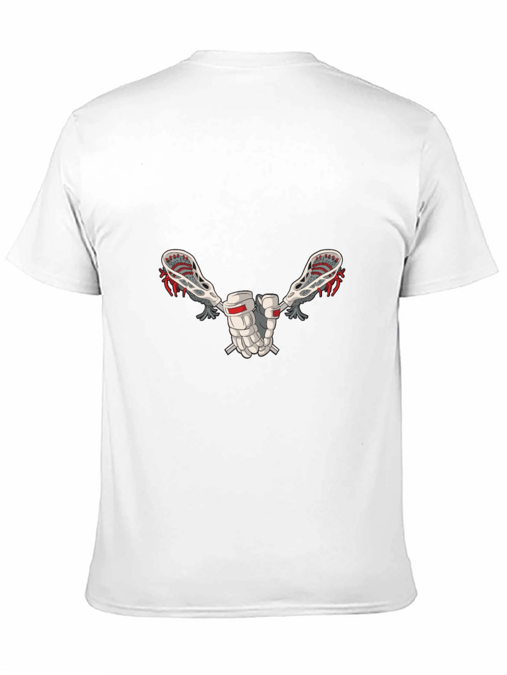 Lacrosse Sticks Graphic Tee - Black Cotton T-Shirt