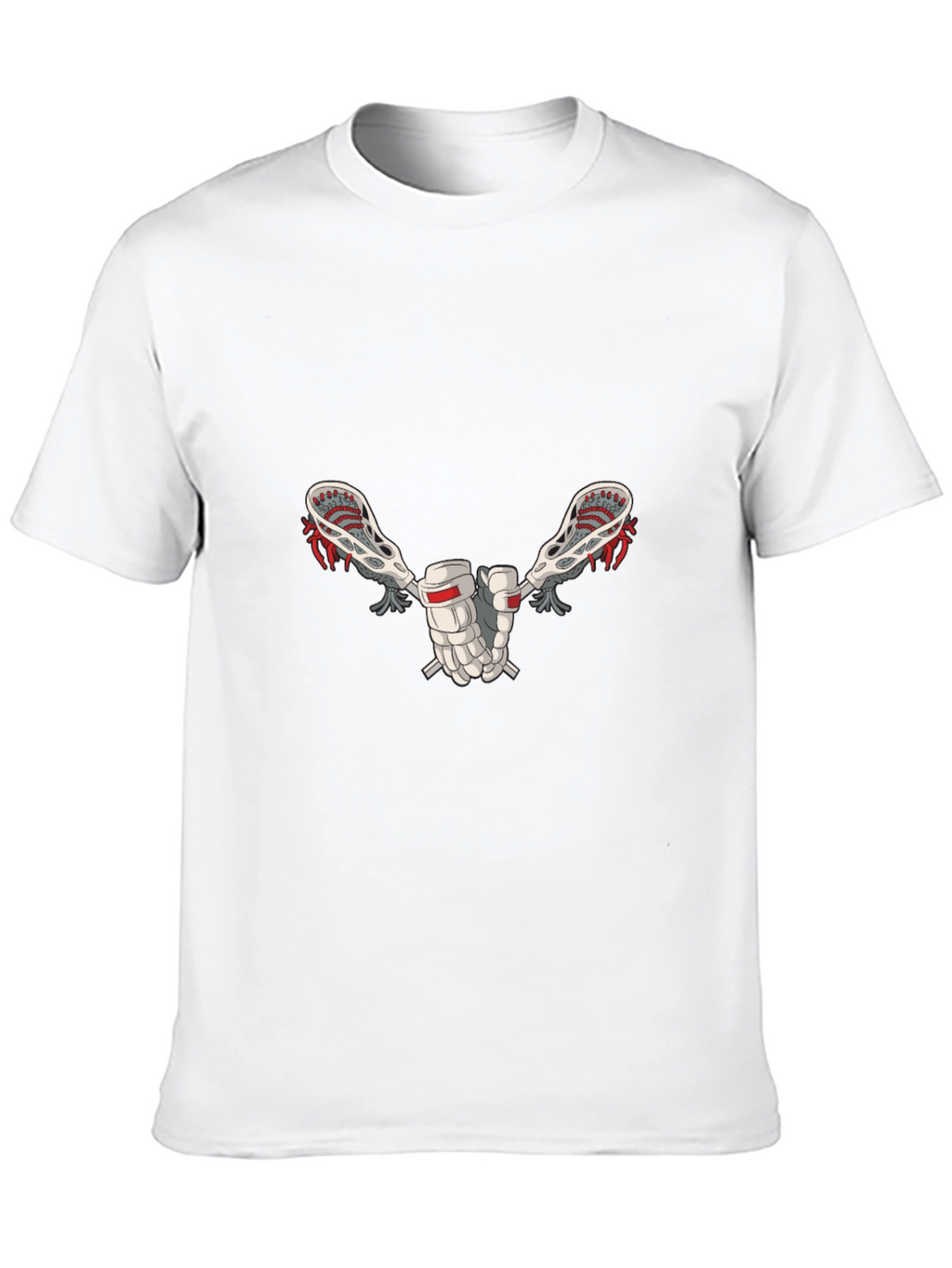 Lacrosse Sticks Graphic Tee - Black Cotton T-Shirt