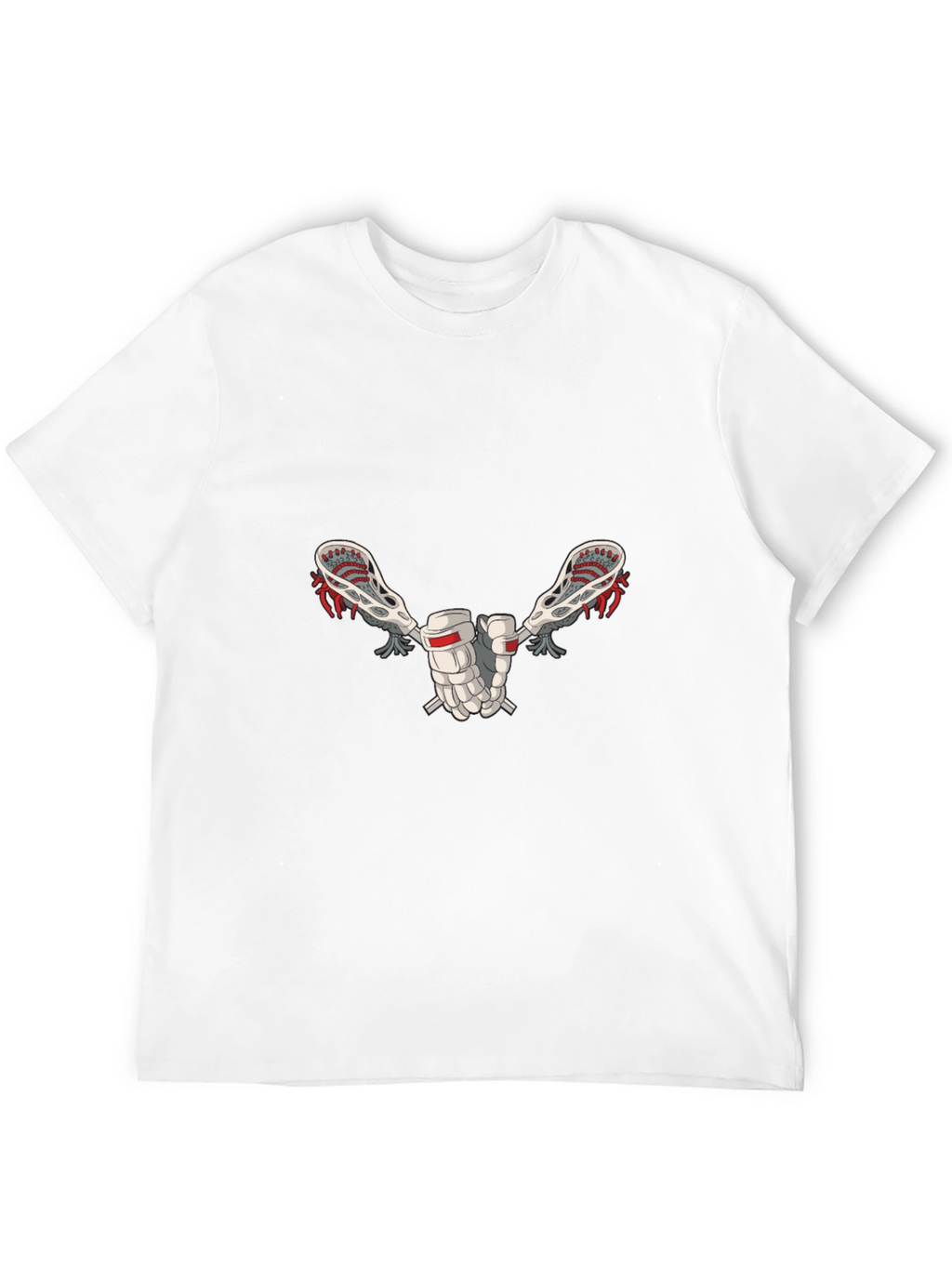 Lacrosse Sticks Graphic Tee - Black Cotton T-Shirt