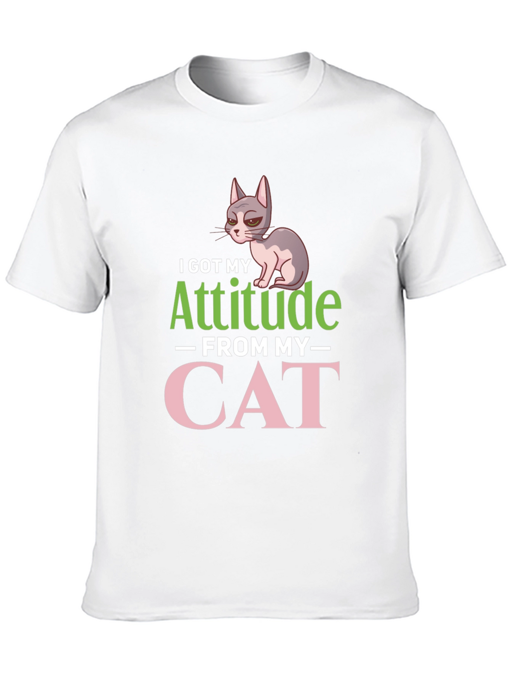 Attitude from Cat Graphic T-Shirt
