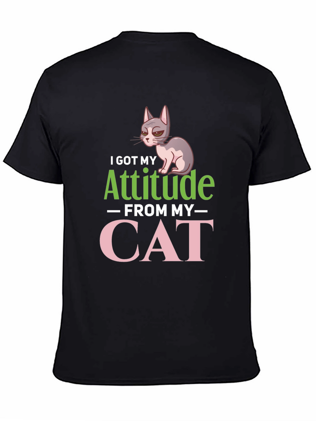 Attitude from Cat Graphic T-Shirt