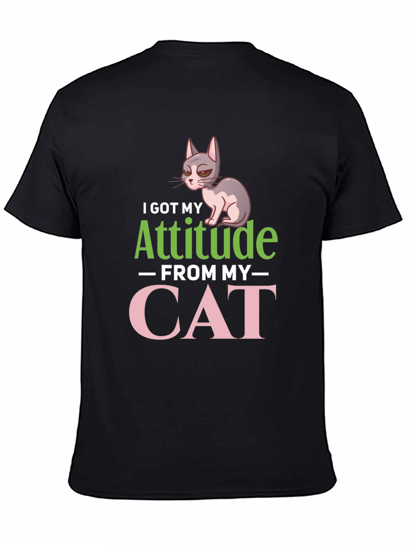 Attitude from Cat Graphic T-Shirt