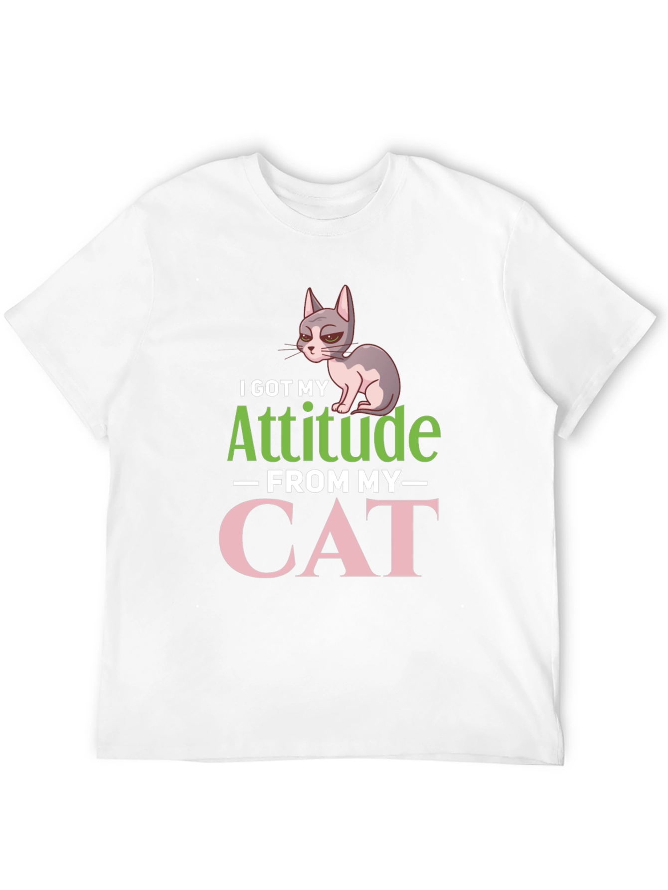 Attitude from Cat Graphic T-Shirt