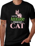Attitude from Cat Graphic T-Shirt