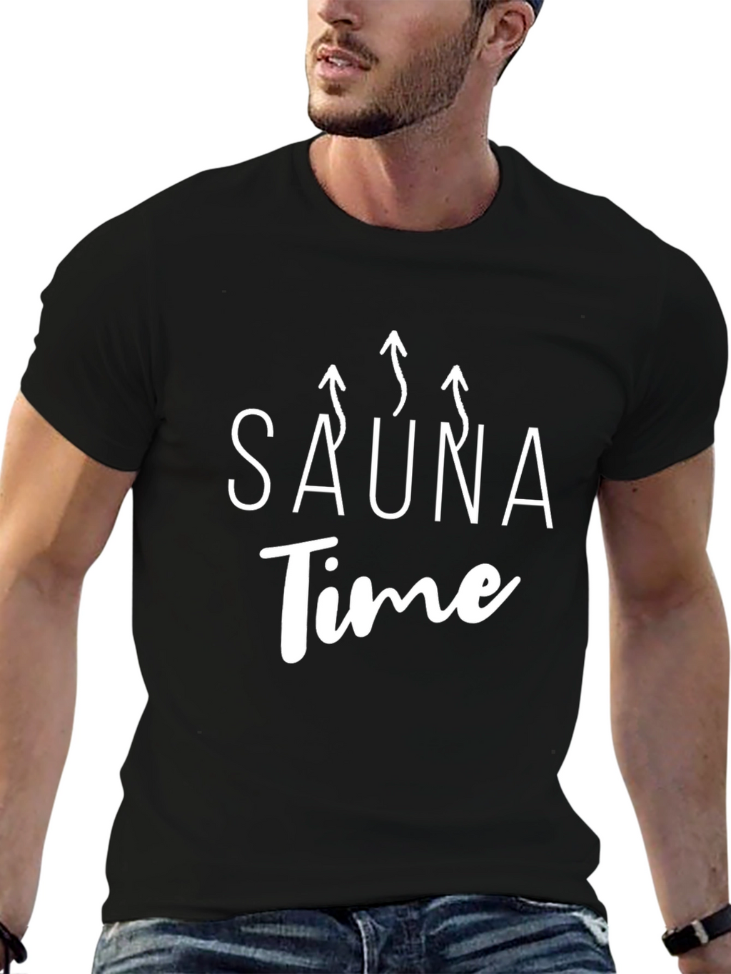Sauna Time Black T-Shirt - Relax and Unwind