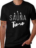 Sauna Time Black T-Shirt - Relax and Unwind