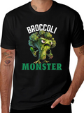 Broccoli Monster Graphic T-Shirt - Funny Vegan Tee