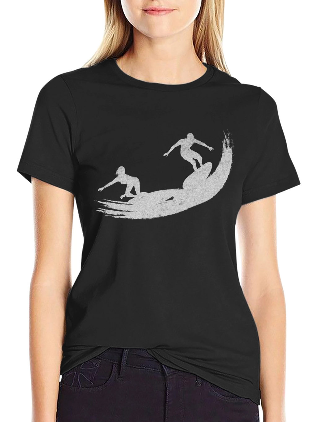 Surfing Silhouette Graphic Tee