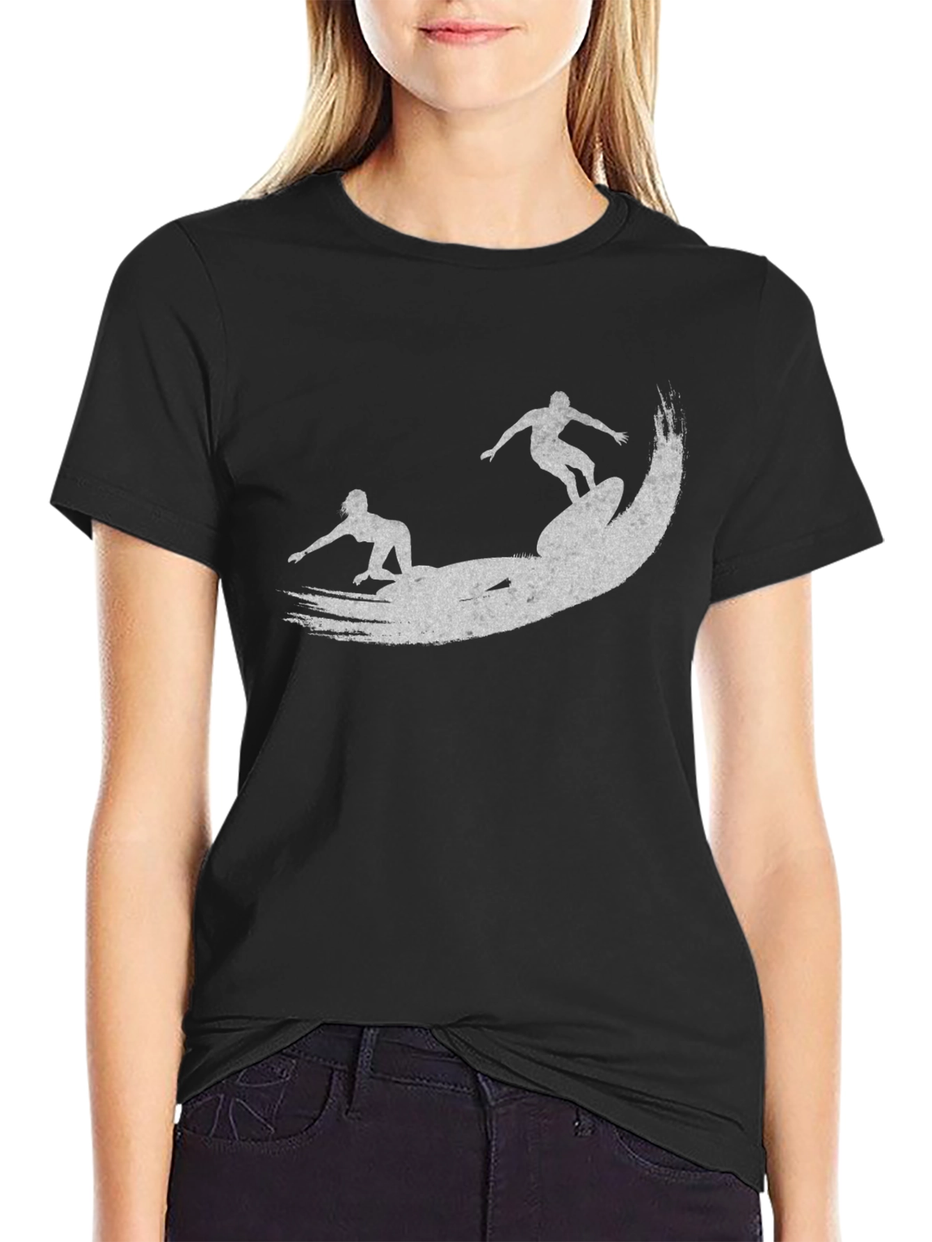 Surfing Silhouette Graphic Tee