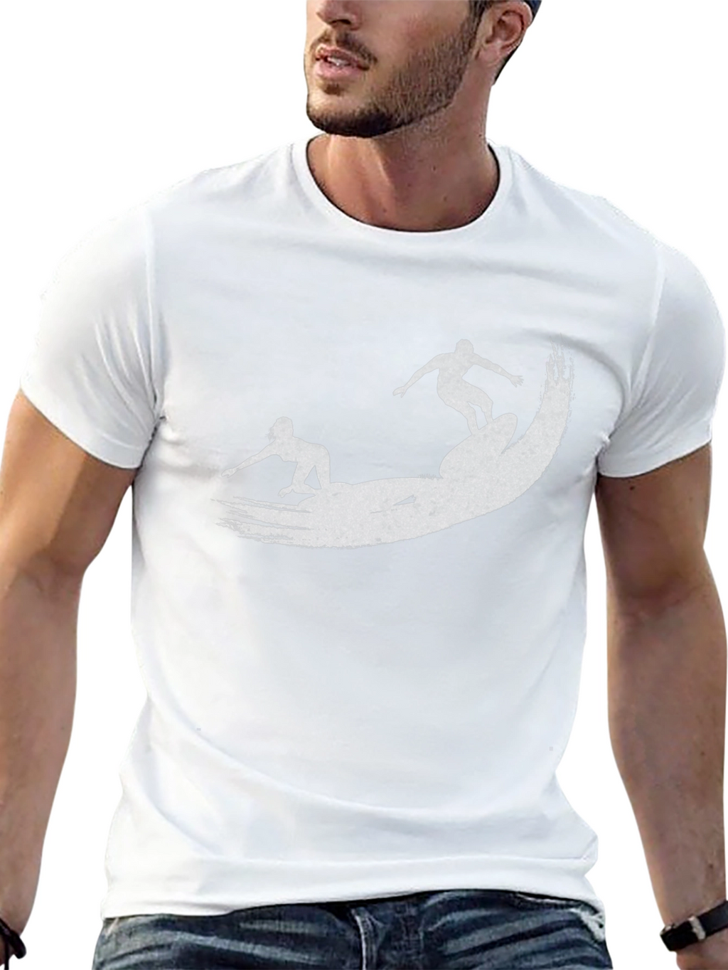 Surfing Silhouette Graphic Tee