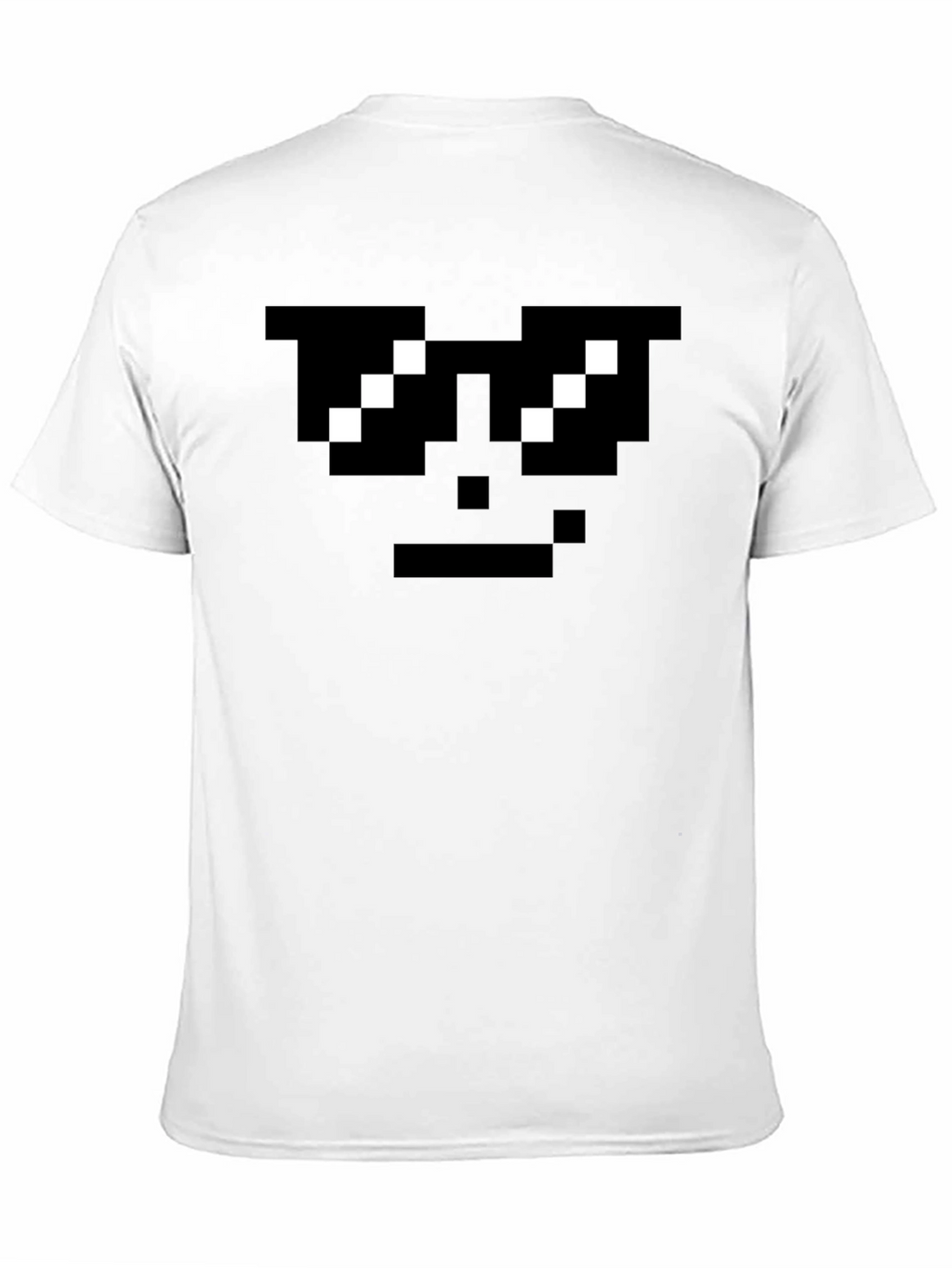 Pixel Sunglasses Cool Face Black T-Shirt