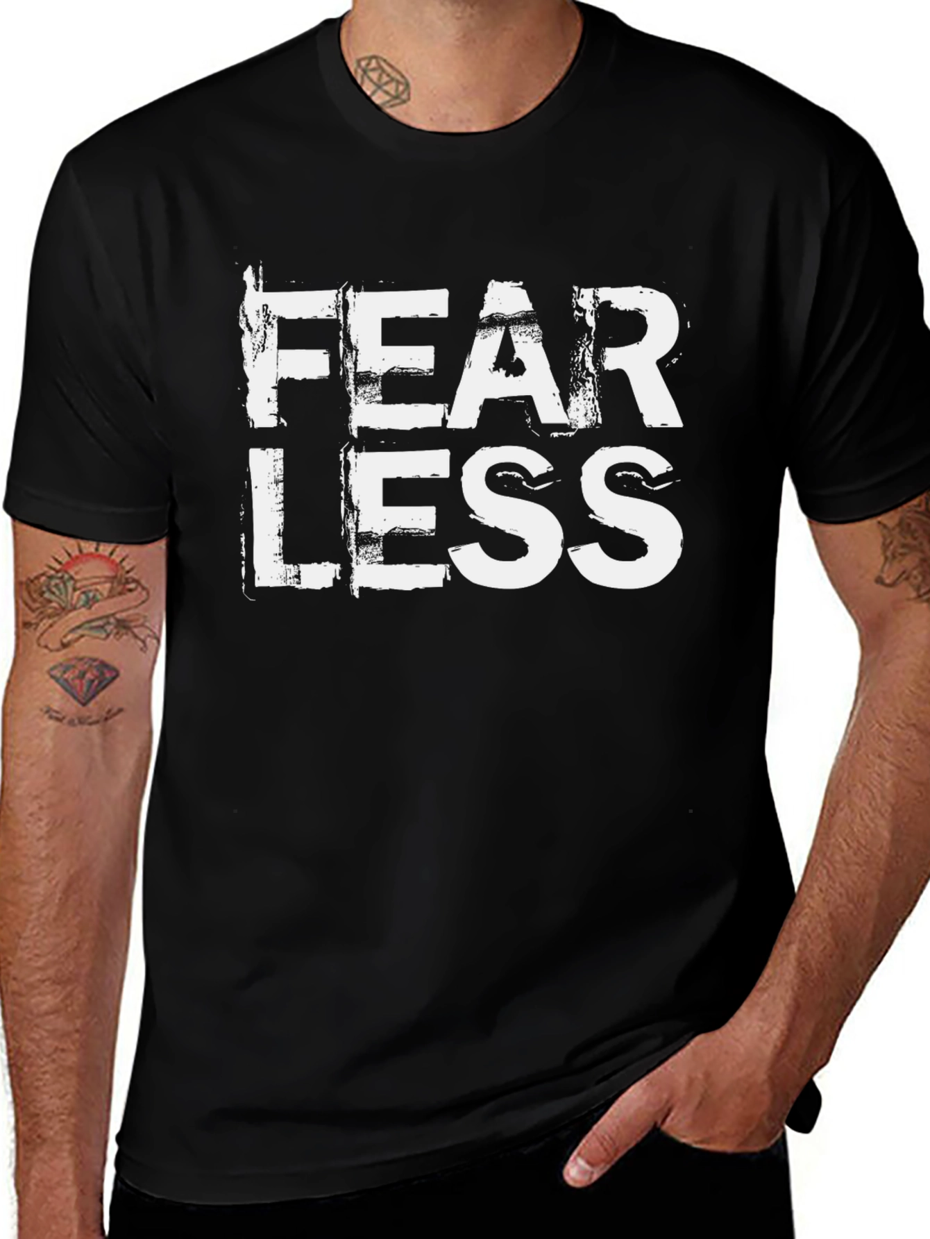 Fearless Graphic Tee - Black Cotton Blend