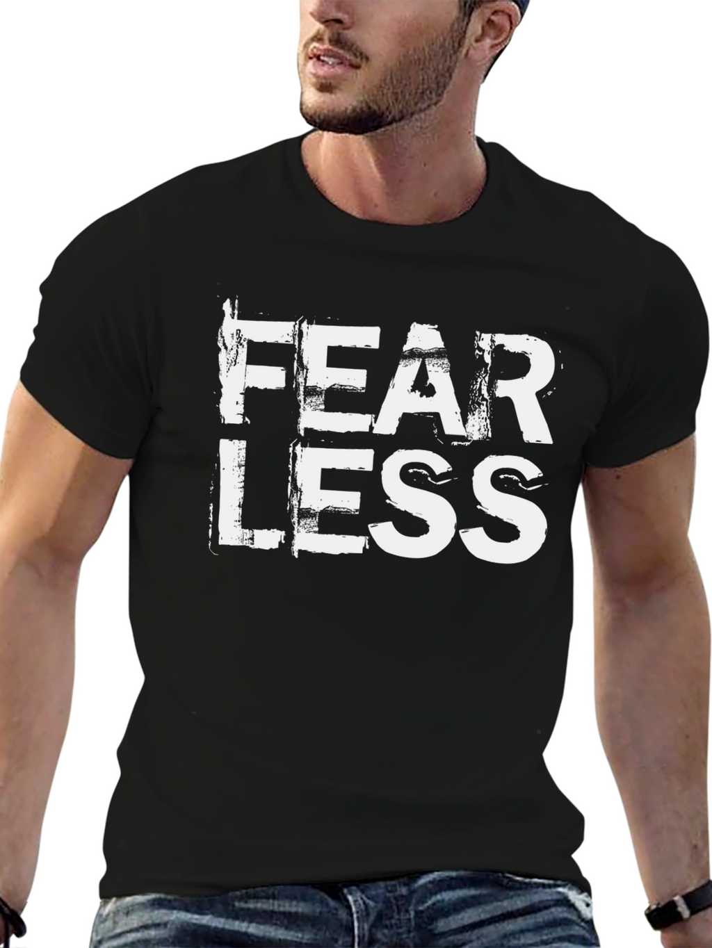 Fearless Graphic Tee - Black Cotton Blend