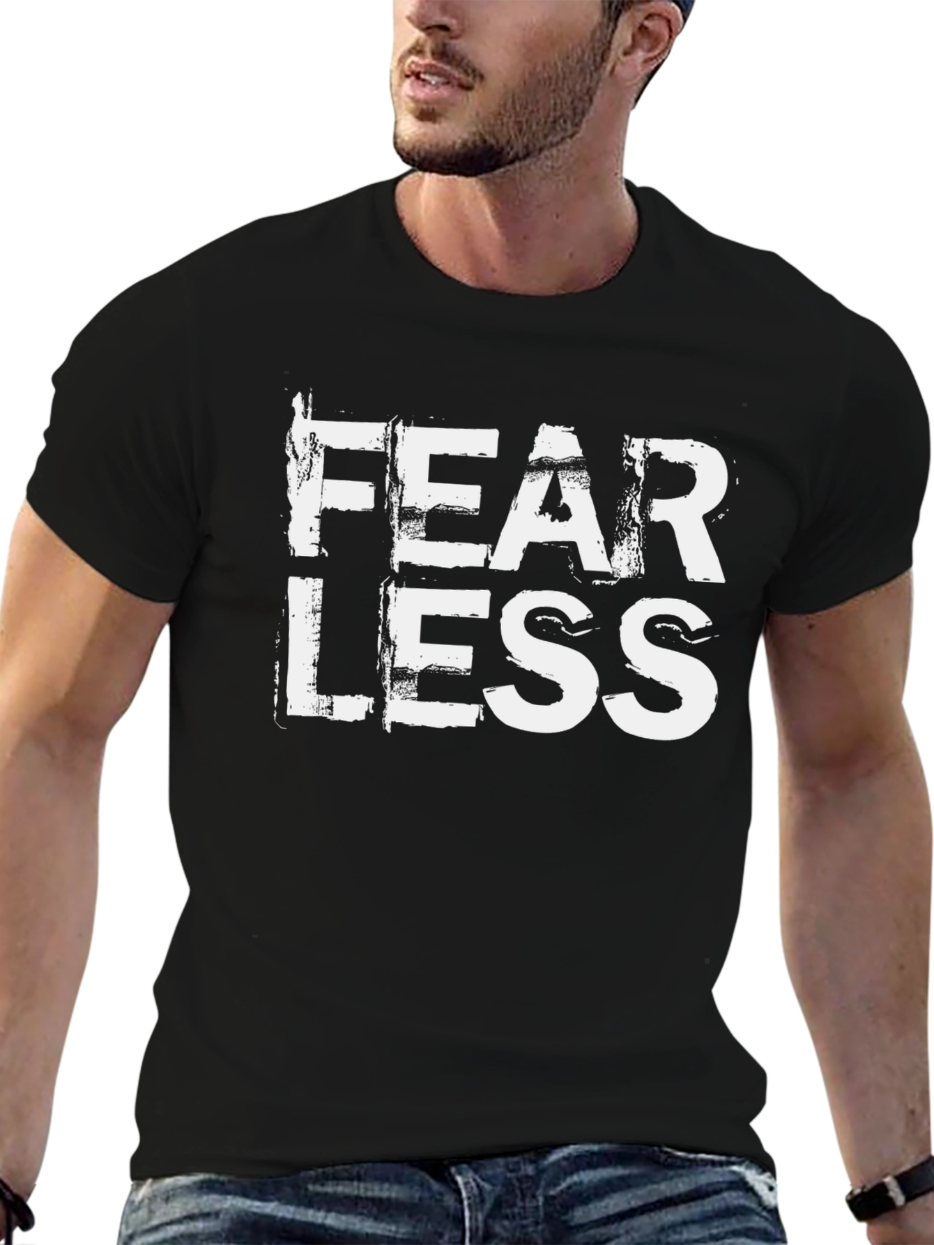 Fearless Graphic Tee - Black Cotton Blend
