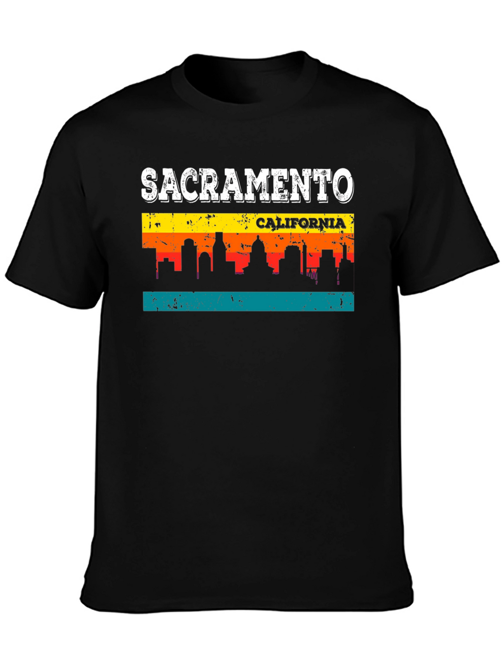 Sacramento California Skyline Graphic T-Shirt