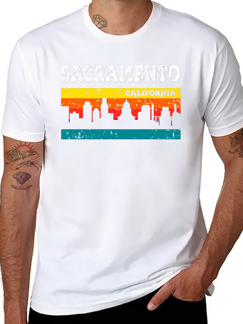 Sacramento California Skyline Graphic T-Shirt