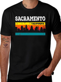 Sacramento California Skyline Graphic T-Shirt