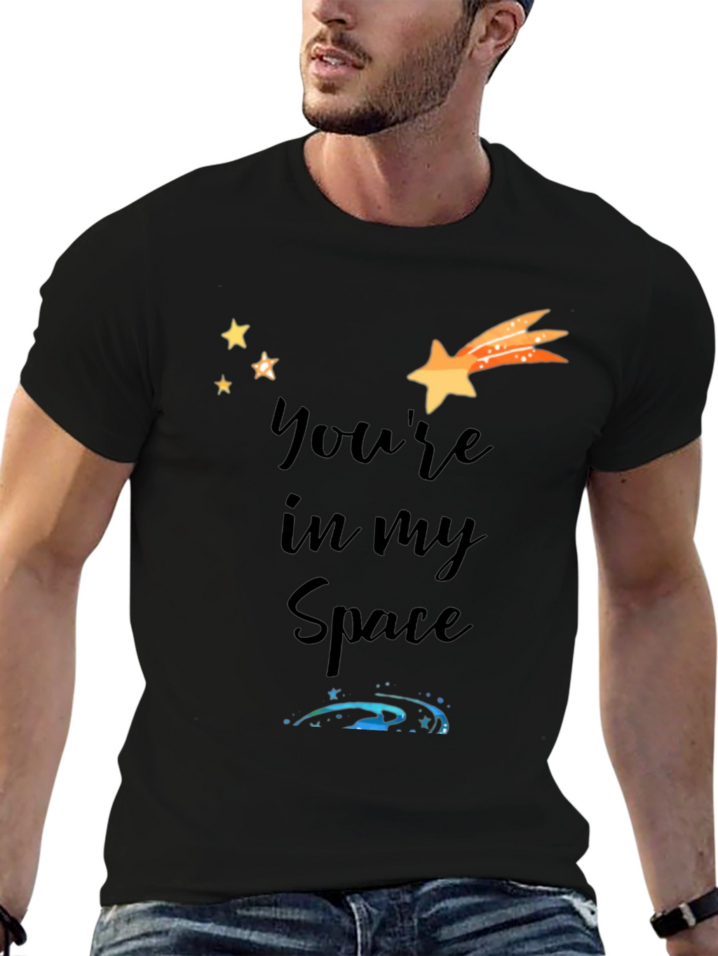 Youre In My Space Black Graphic Tee