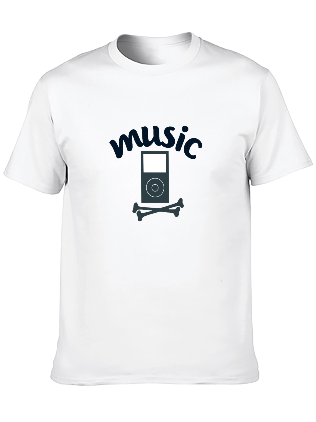 Music iPod Skull T-Shirt - Soft Cotton Tee
