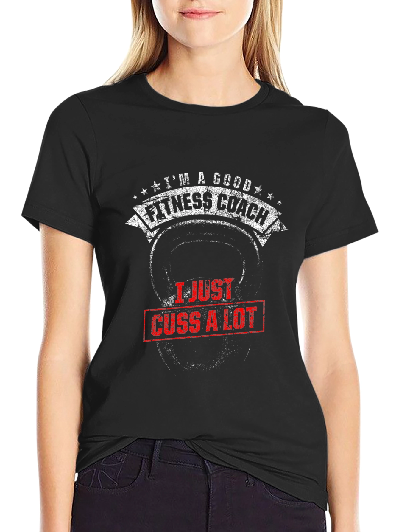 Good Fitness Coach T-Shirt - Cuss A Lot Funny Gym Tee