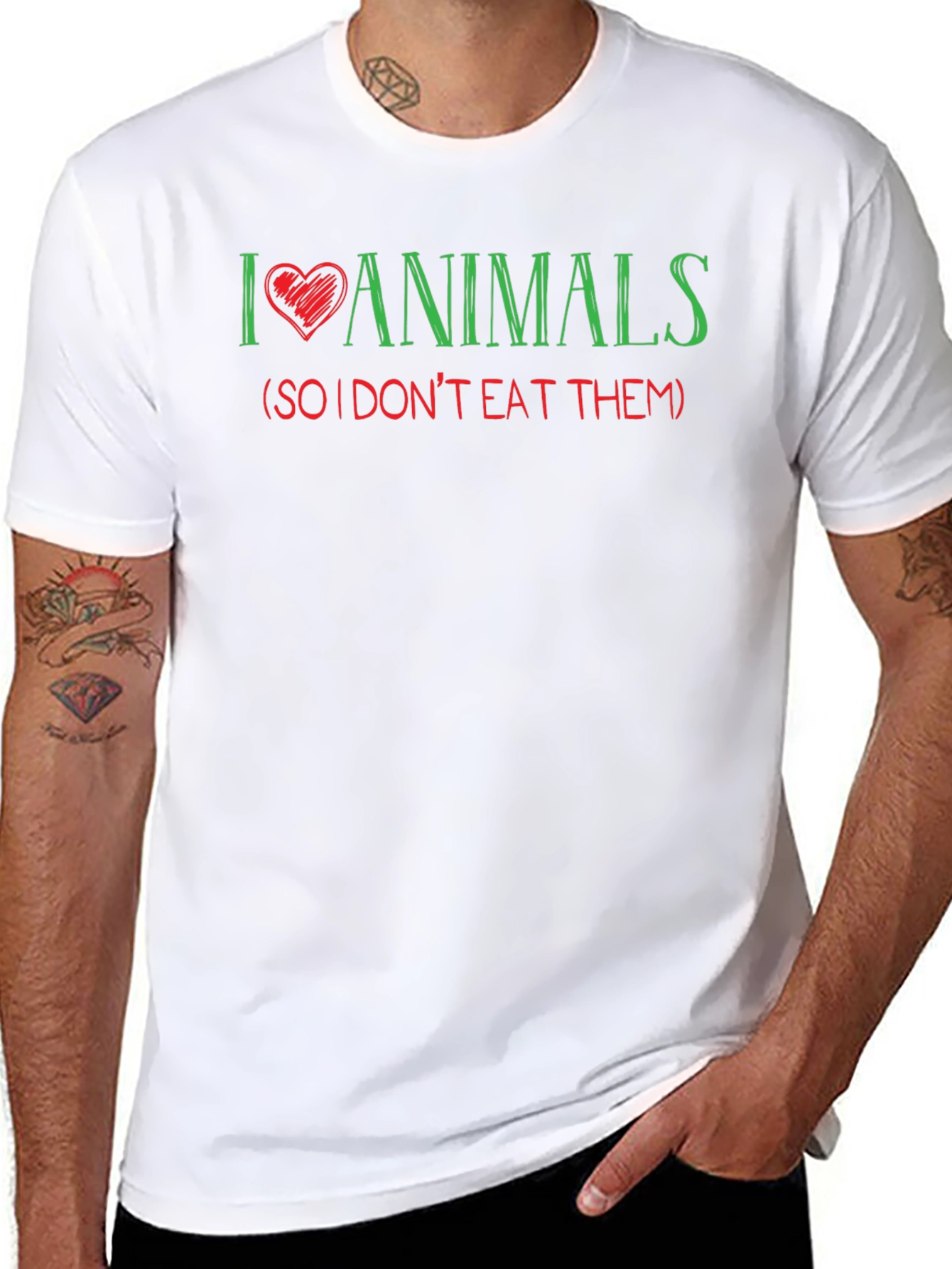 I Love Animals Vegan T-Shirt