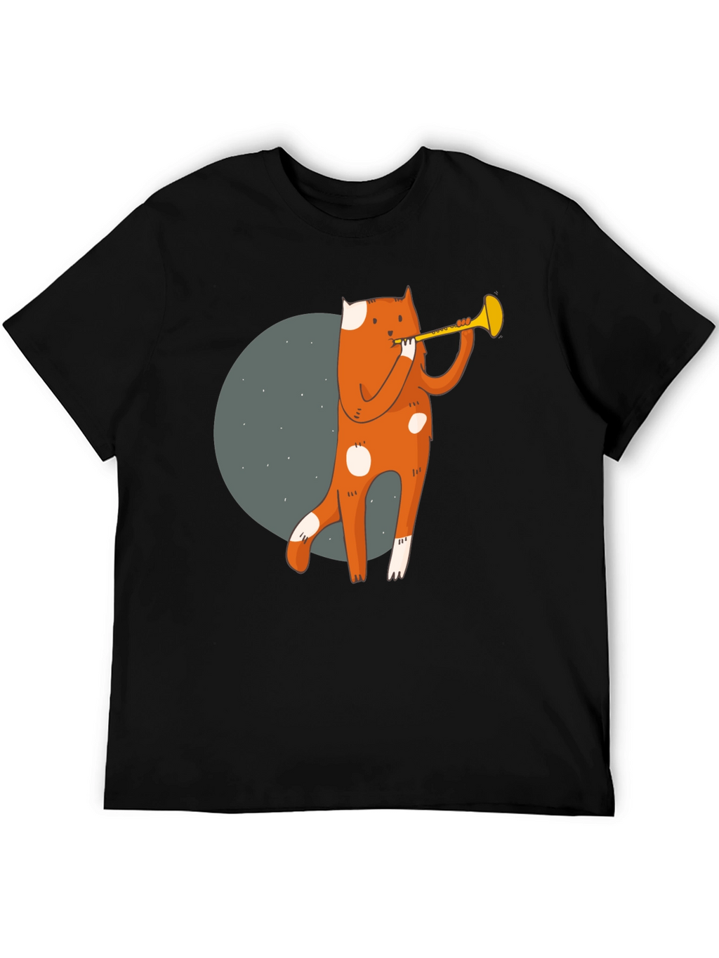 Trumpet Cat Graphic T-Shirt - Unique Design!