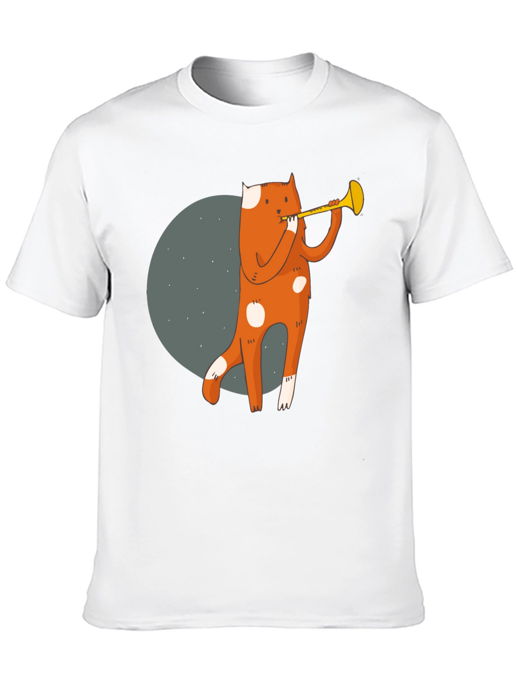 Trumpet Cat Graphic T-Shirt - Unique Design!