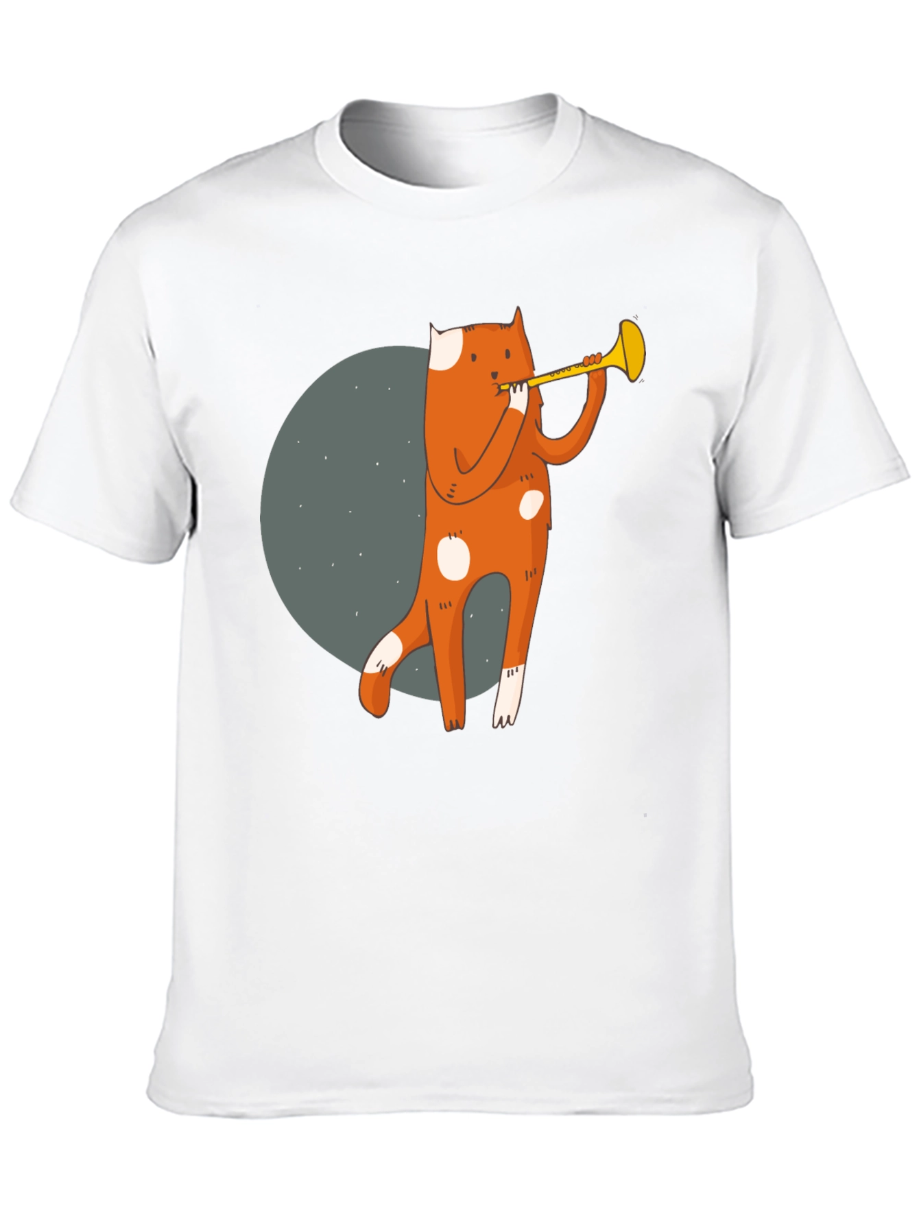 Trumpet Cat Graphic T-Shirt - Unique Design!