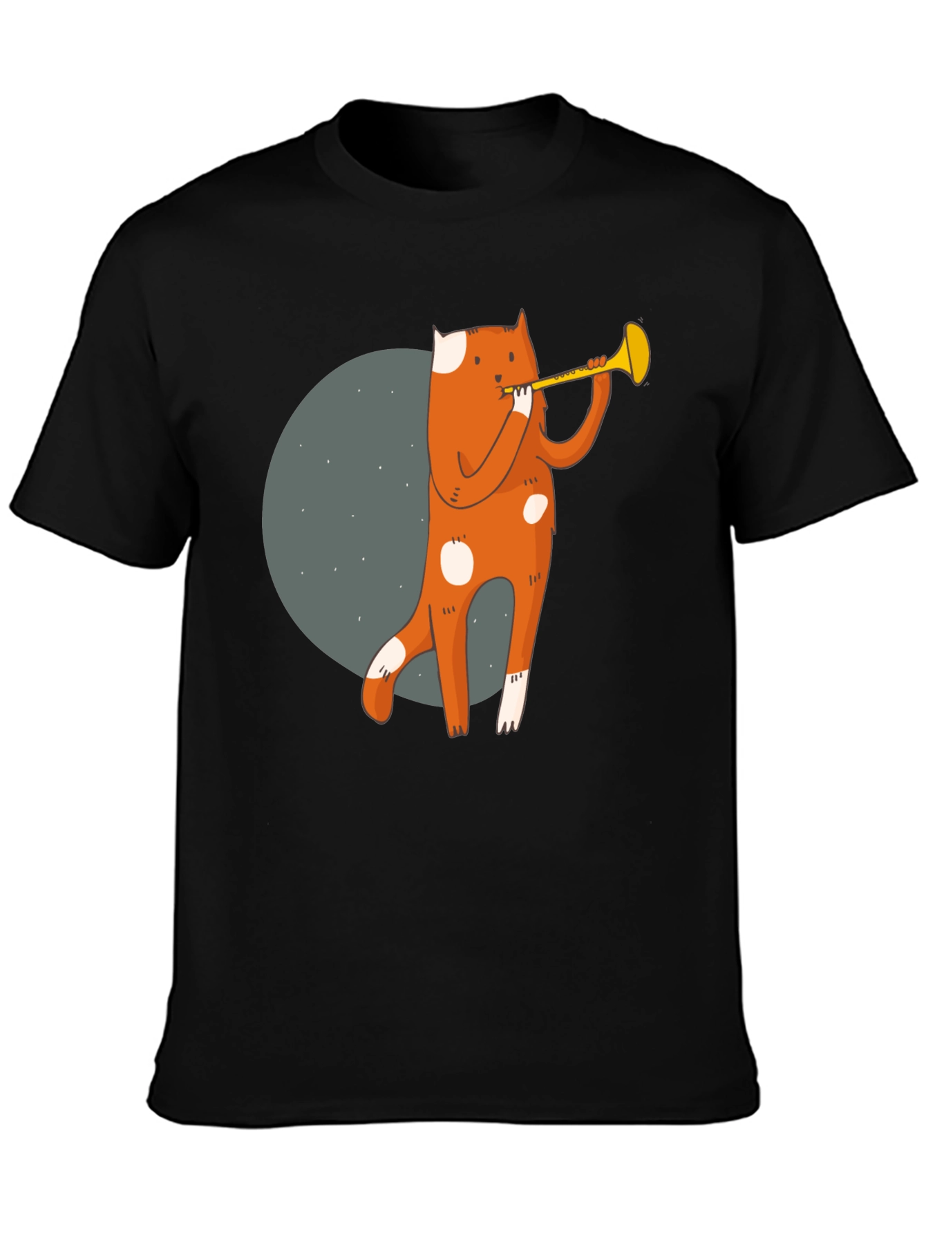 Trumpet Cat Graphic T-Shirt - Unique Design!
