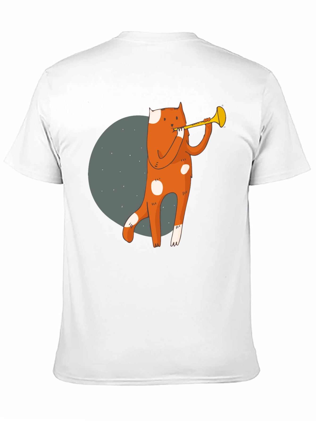 Trumpet Cat Graphic T-Shirt - Unique Design!