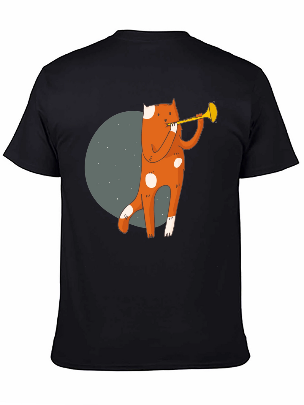 Trumpet Cat Graphic T-Shirt - Unique Design!