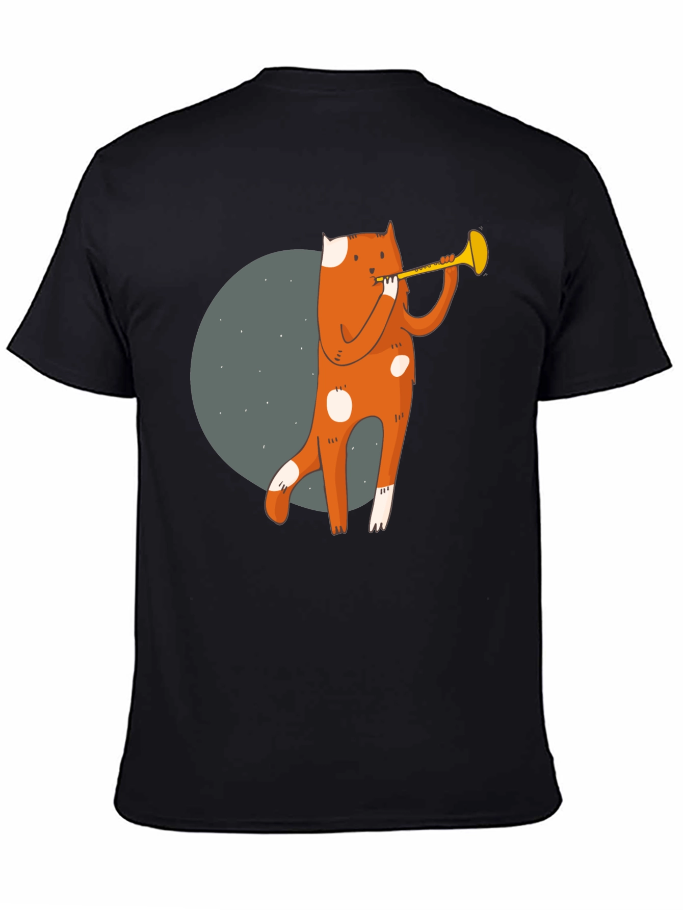 Trumpet Cat Graphic T-Shirt - Unique Design!