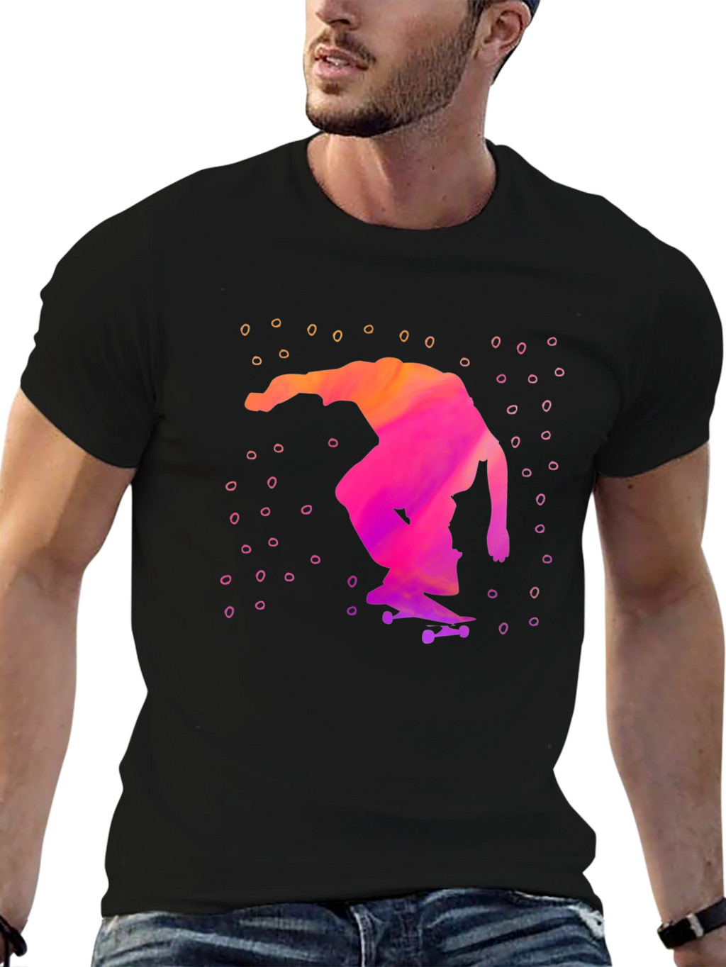 Skateboarder Graphic T-Shirt - Cool Design
