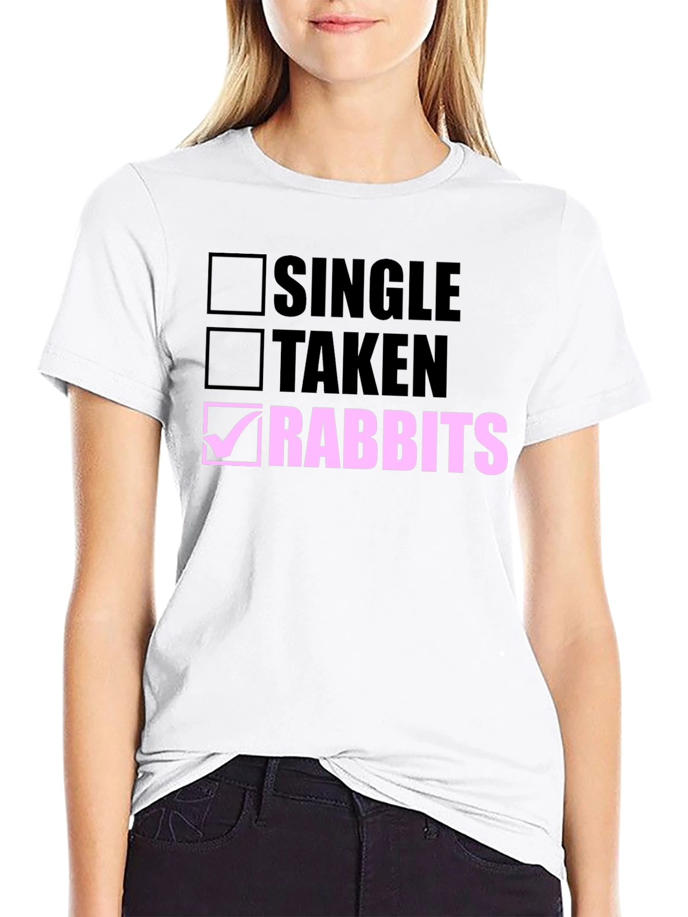 Single Taken Rabbits T-Shirt Novelty Bunny Lover Tee