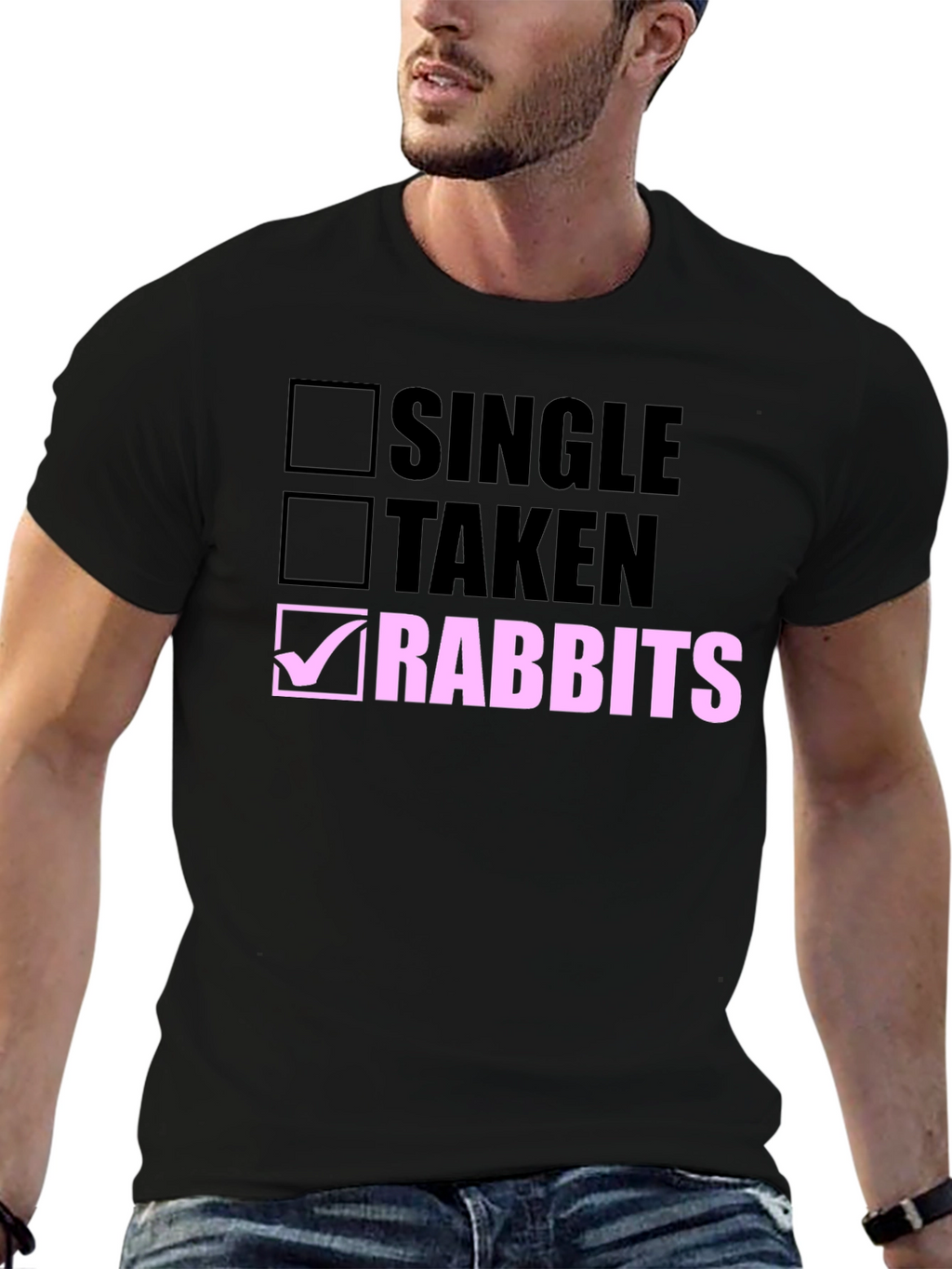 Single Taken Rabbits T-Shirt Novelty Bunny Lover Tee
