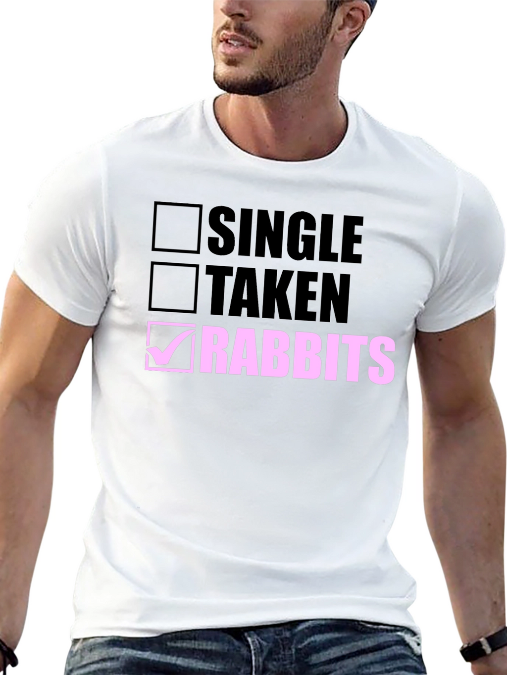 Single Taken Rabbits T-Shirt Novelty Bunny Lover Tee