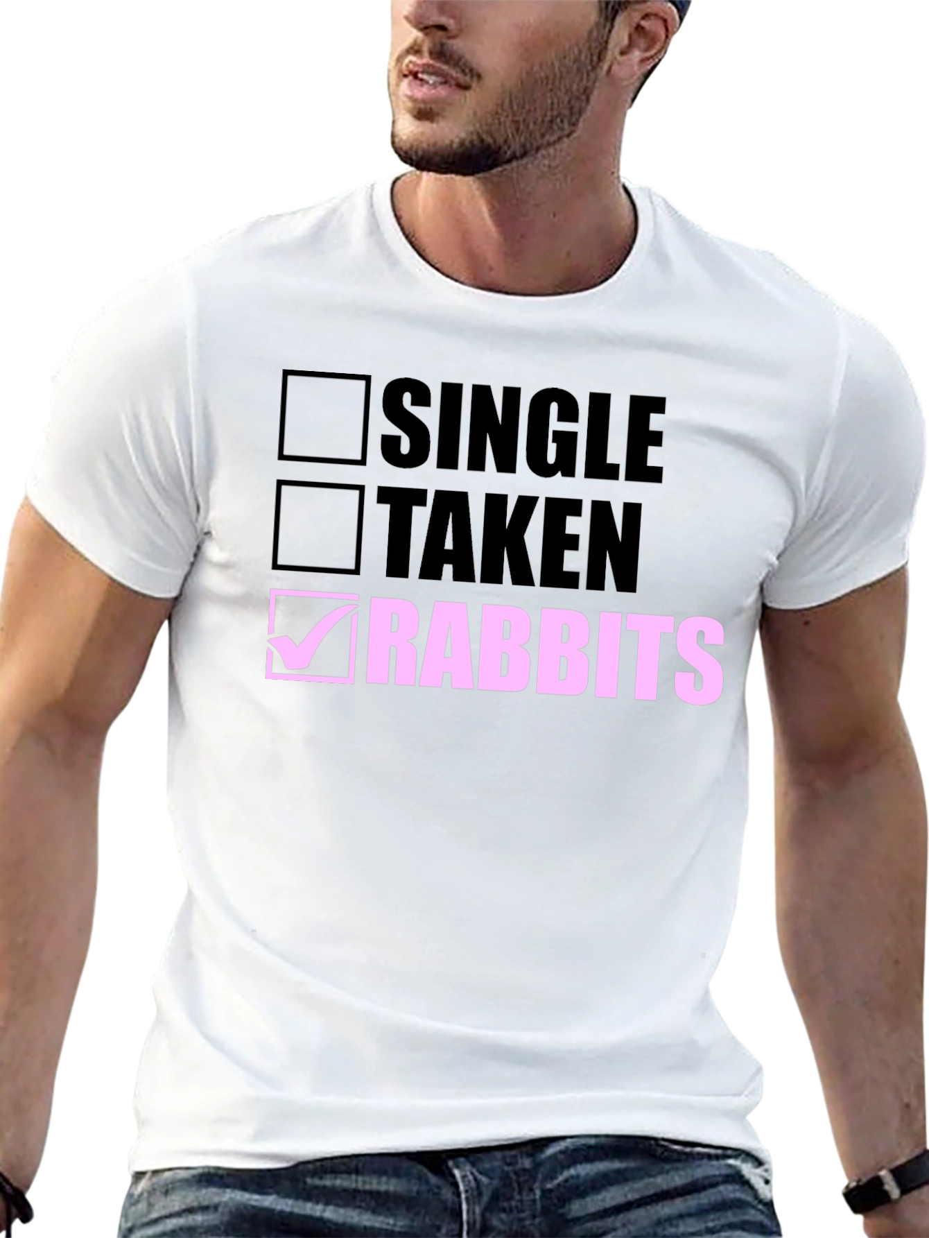 Single Taken Rabbits T-Shirt Novelty Bunny Lover Tee