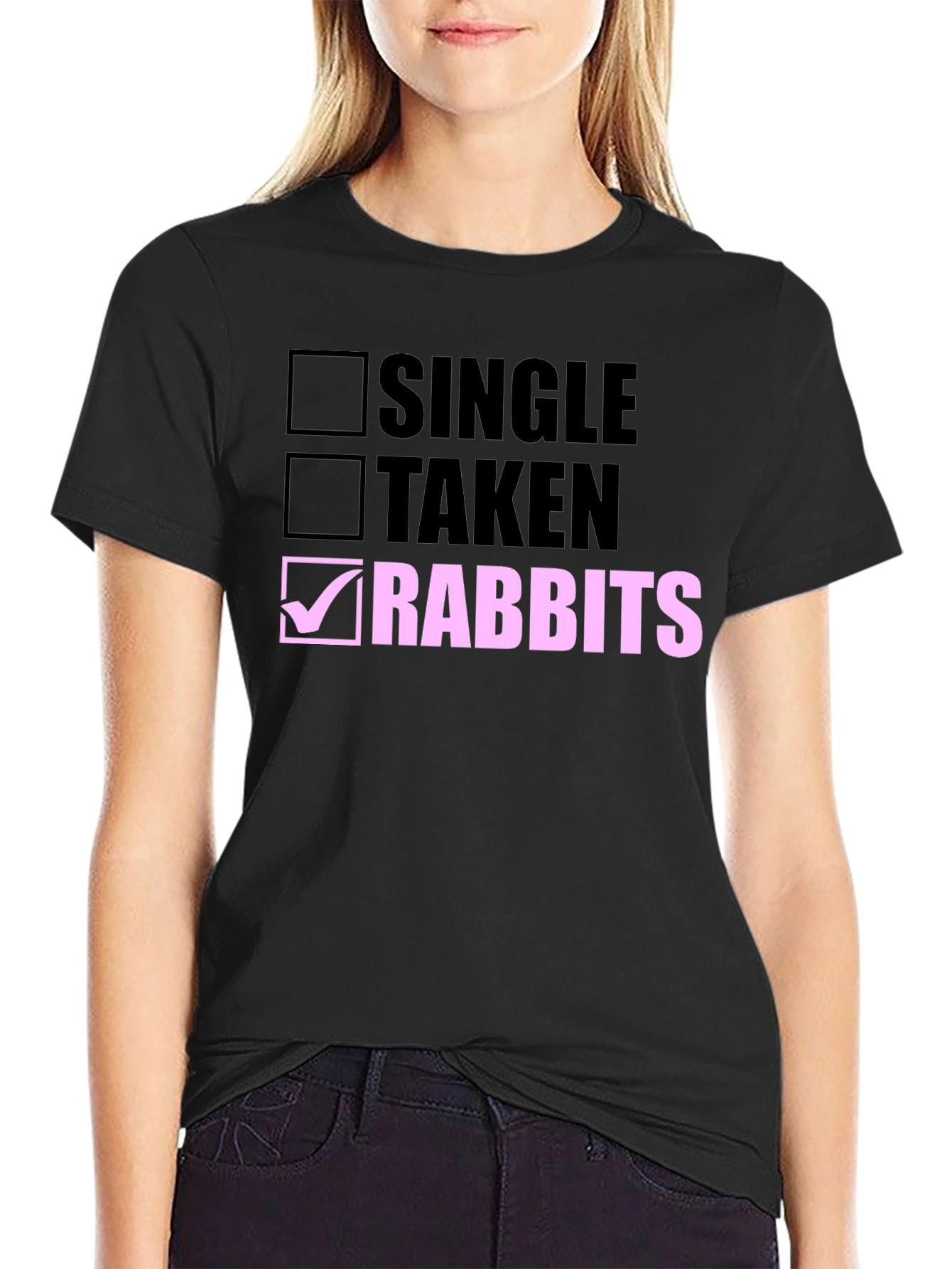 Single Taken Rabbits T-Shirt Novelty Bunny Lover Tee