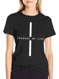 Changed My Life Graphic Tee - Black Cotton T-Shirt