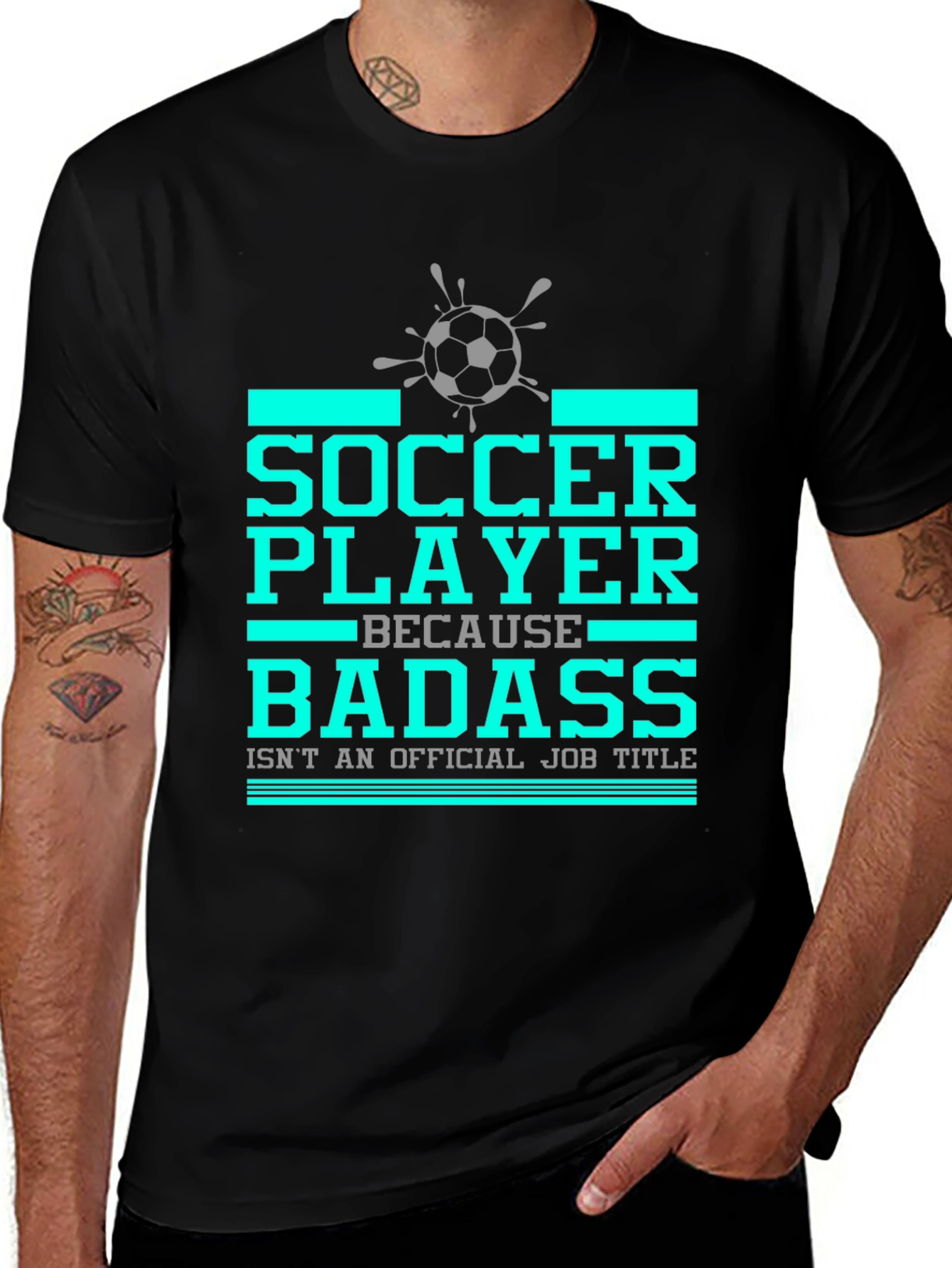 Soccer Player Badass Graphic T-Shirt