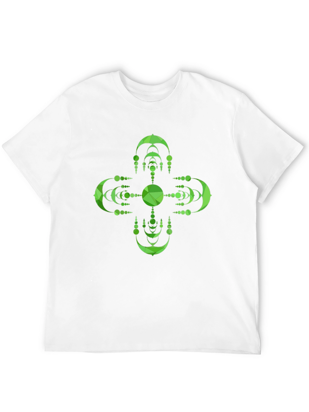 Geometric Green Mandala Graphic Tee